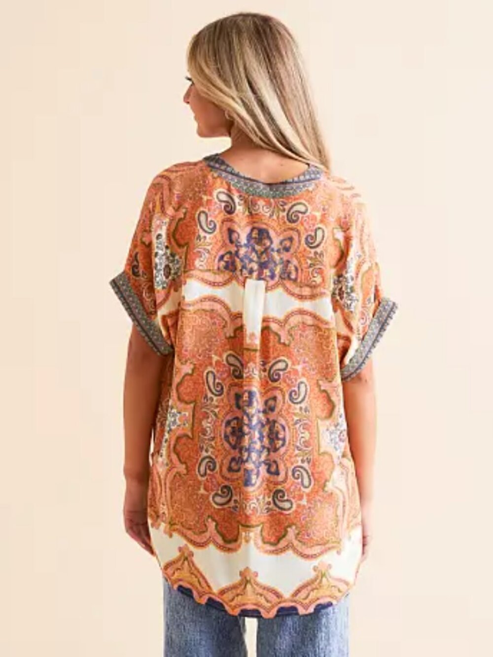 Buckle | Daytrip Paisley Notch Neck Top - Picture 10 of 10